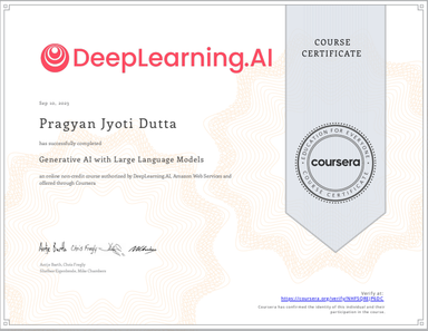 Generative AI using Large Language Models