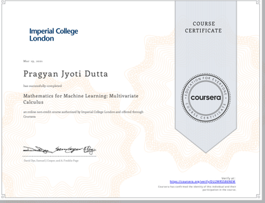 Mathematics for Machine Learning: Multivariate Calculus